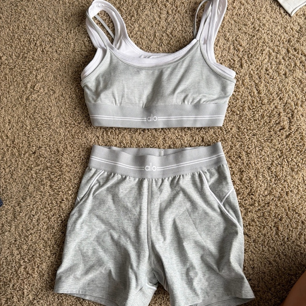 Alo Heather Grey Set